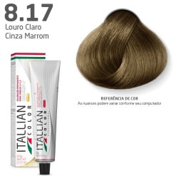 COLORAÇÃO ITALLIAN COLOR 60G LOURO CLARO CINZA MARROM 8.17