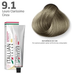 COLORAÇÃO ITALLIAN COLOR 60G LOURO CLARÍSSIMO CINZA 9.1