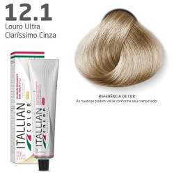 COLORAÇÃO ITALLIAN COLOR 60G LOURO ULTRA CLARÍSSIMO CINZA 12.1