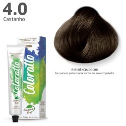 COLORAÇÃO COLORATTO SEM AMÔNIA 60G  CASTANHO 4.0 