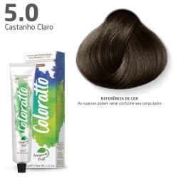 COLORAÇÃO COLORATTO SEM AMÔNIA  60G CASTANHO CLARO 5.0