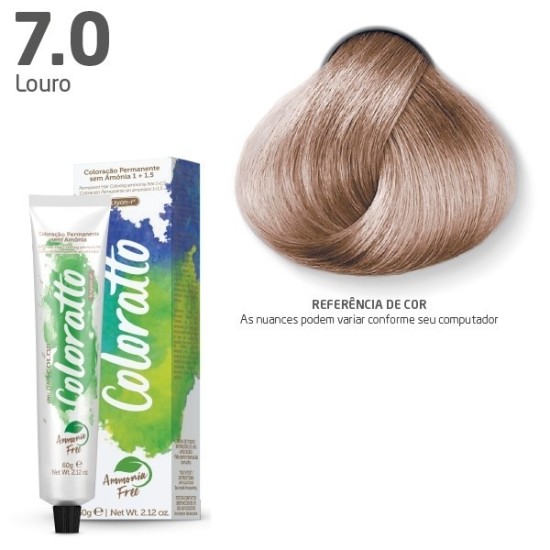 COLORAÇÃO COLORATTO  SEM AMÔNIA  60G LOURO 7.0