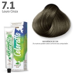 COLORAÇÃO COLORATTO SEM AMÔNIA 60G LOURO CINZA 7.1