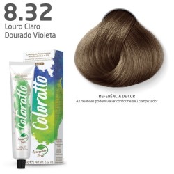 COLORAÇÃO COLORATTO SEM AMÔNIA  60G LOURO CLARO DOURADO VIOLETA 8.32