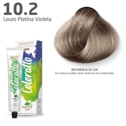 COLORAÇÃO COLORATTO SEM AMÔNIA  60G LOURO PLATINA VIOLETA 10.2