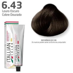 COLORAÇÃO ITALLIAN COLOR 60G LOURO ESCURO COBRE DOURADO 6.43